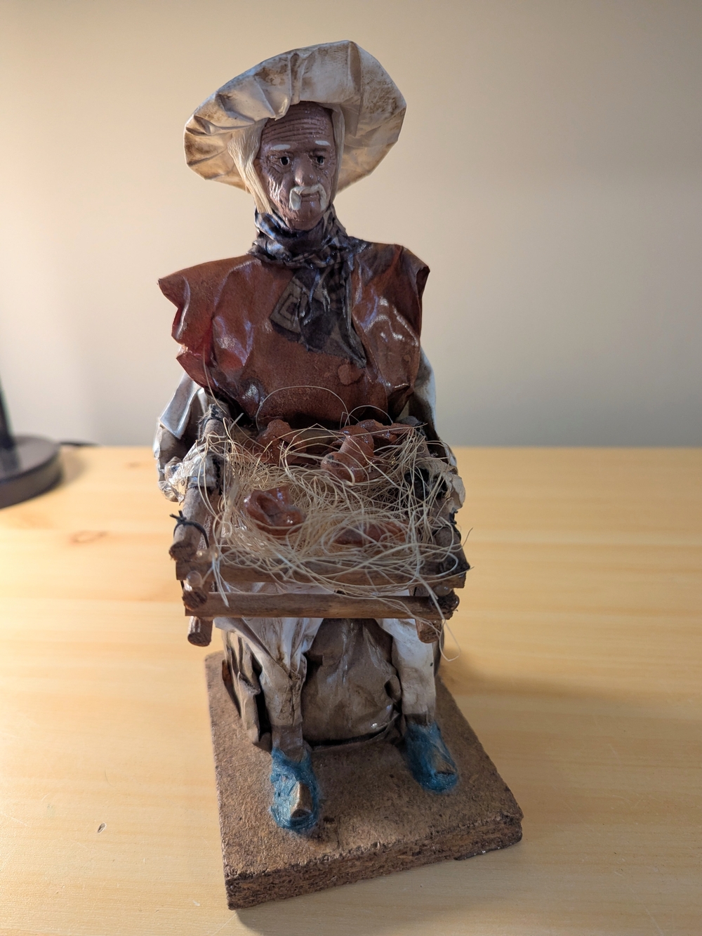 Mexican Paper Person - Man with tray of ceramics